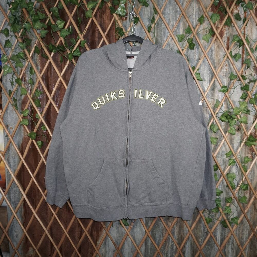 XL - Vintage Y2K Quiksilver spellout zip surf skate Hoodie